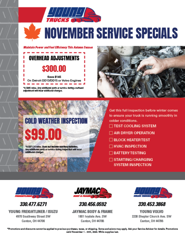 Young Trucks November Specials - Get a Cold Weather Inspection for Only $99!